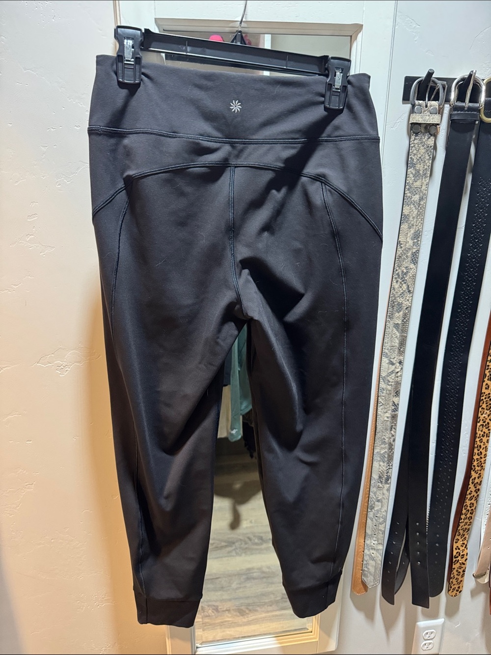 Athleta Ranier High Waist Black Athletic Joggers